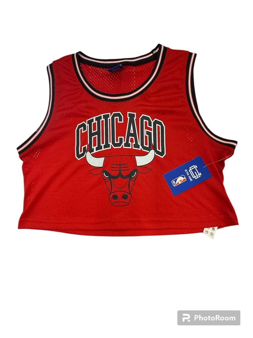 Ultra Game NBA Chicago Bulls Red Cropped Jersey Tank Top